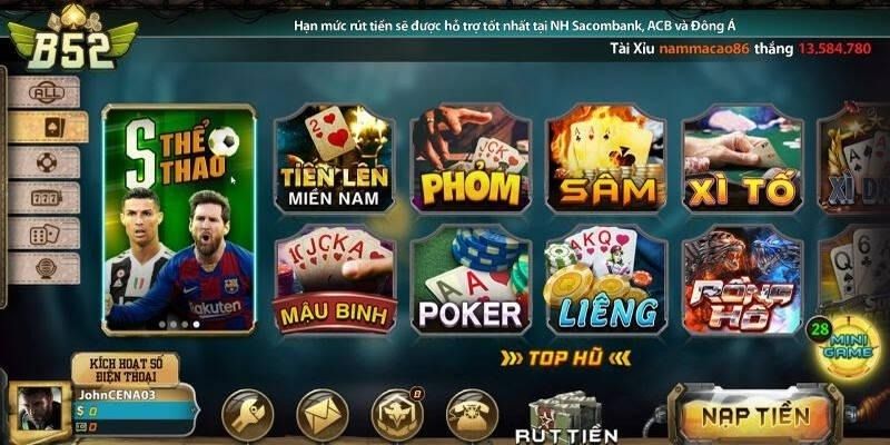 Điểm danh các thể loại game tài xỉu hot