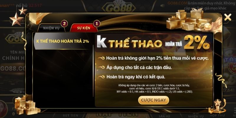 Hướng dẫn tham gia các khuyến mãi GO88